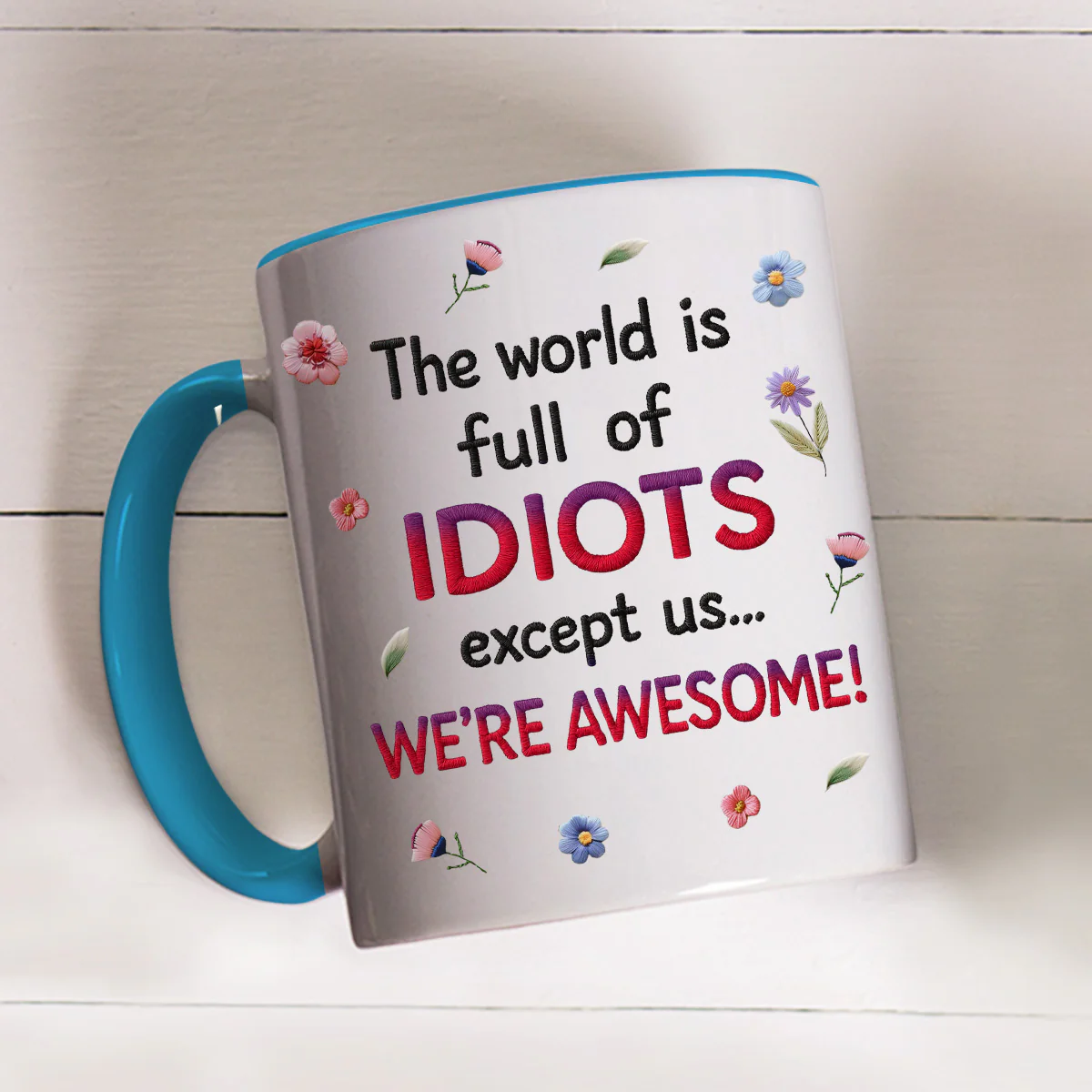Awesome Besties - Personalized Custom Accent Mug - Image 3