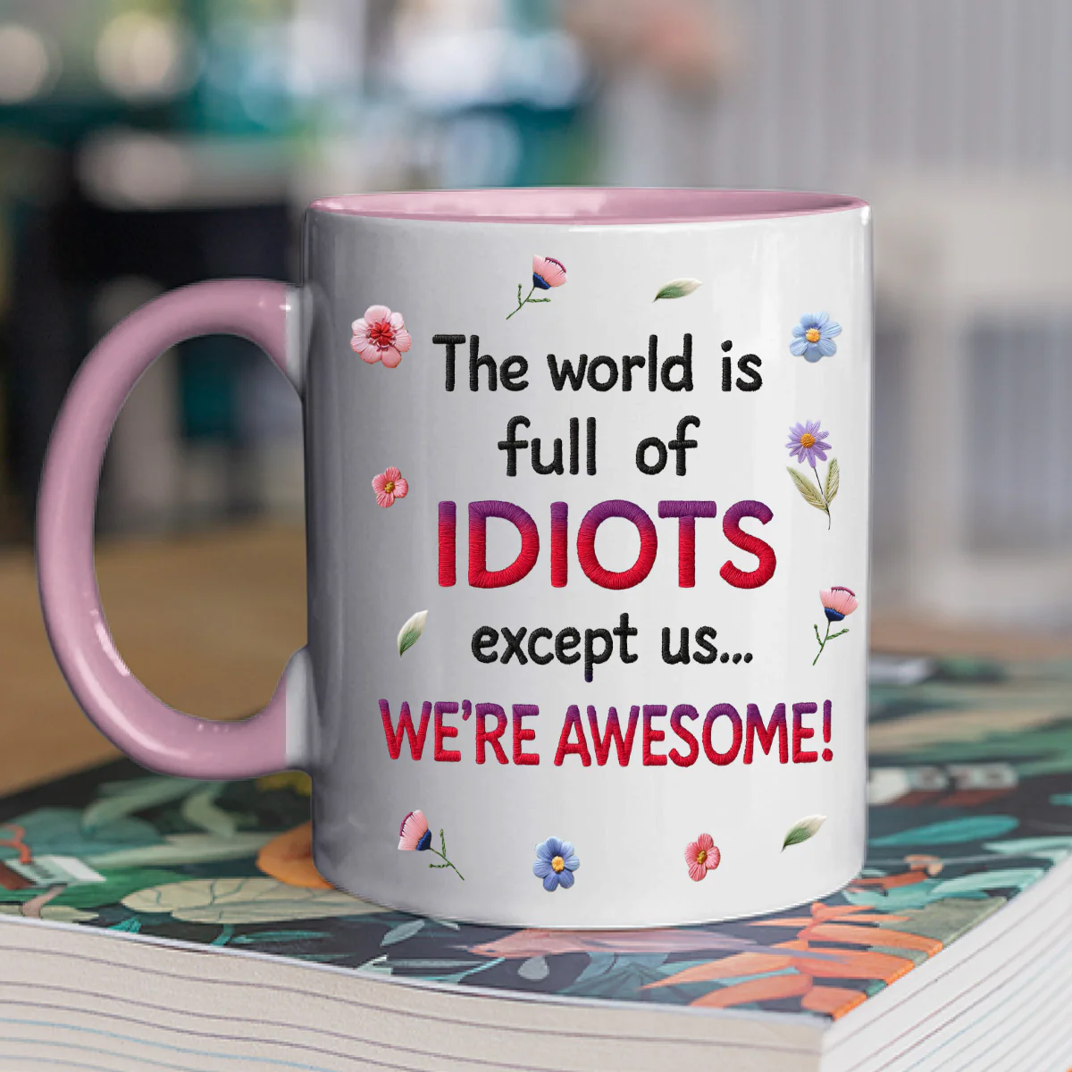 Awesome Besties - Personalized Custom Accent Mug - Image 5