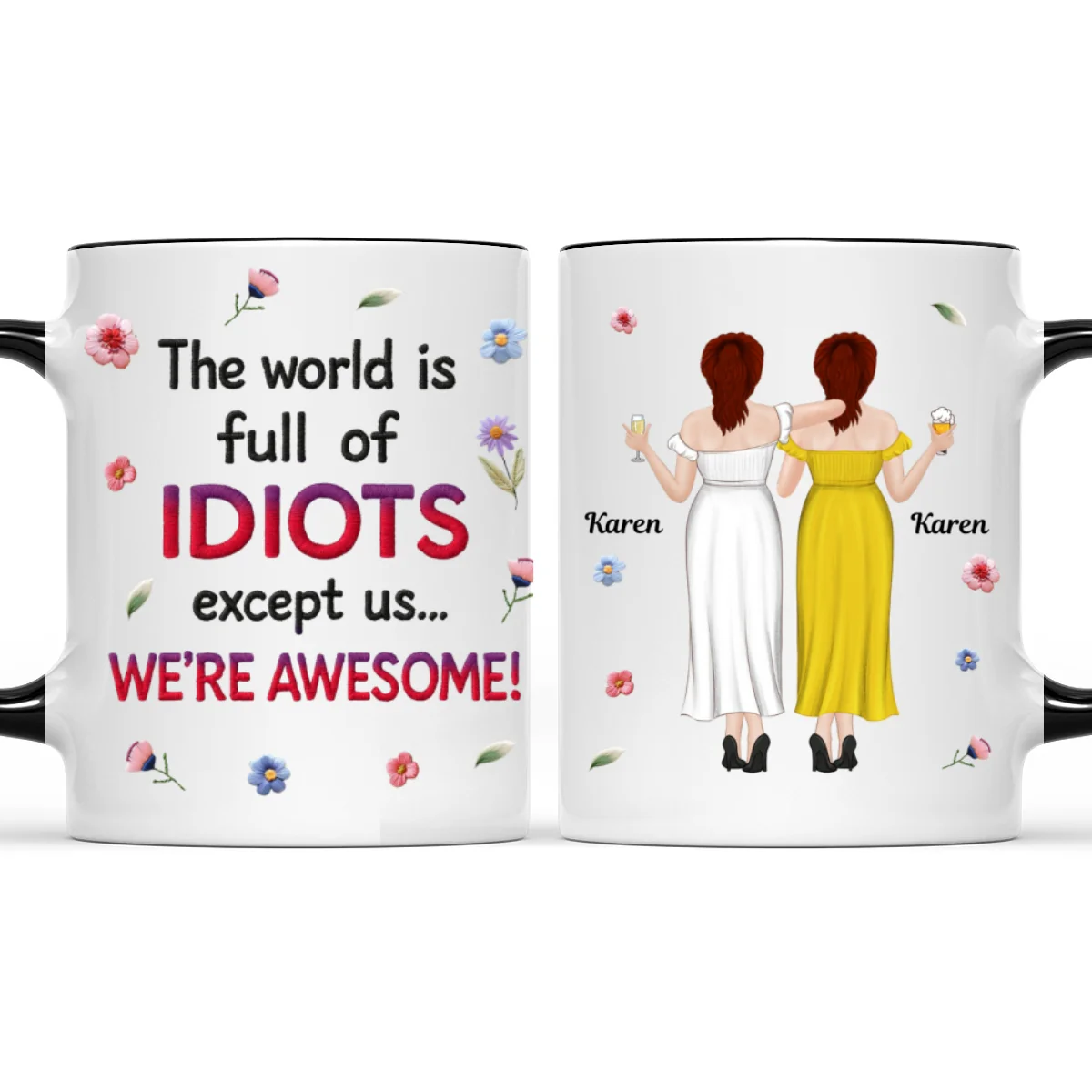 Awesome Besties - Personalized Custom Accent Mug - Image 6