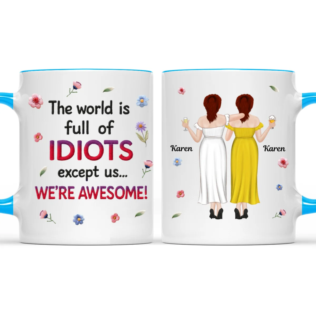 Awesome Besties - Personalized Custom Accent Mug - Image 7