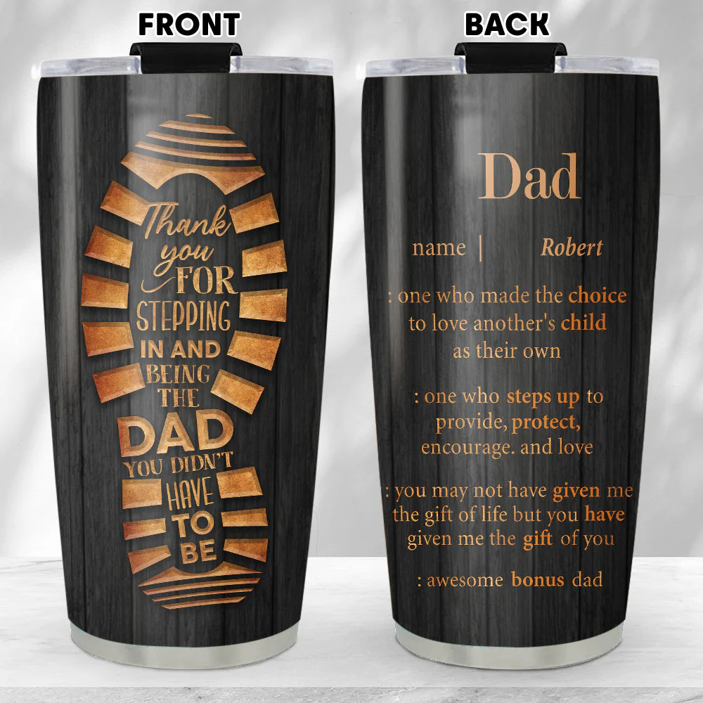 Awesome Bonus Dad - Personalized Custom Tumbler - Image 4