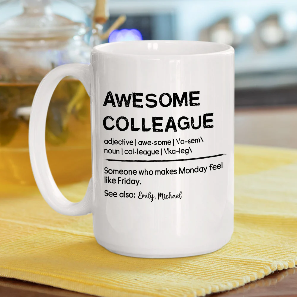 Awesome Colleague - Personalized Custom Coffee Mug - Image 3