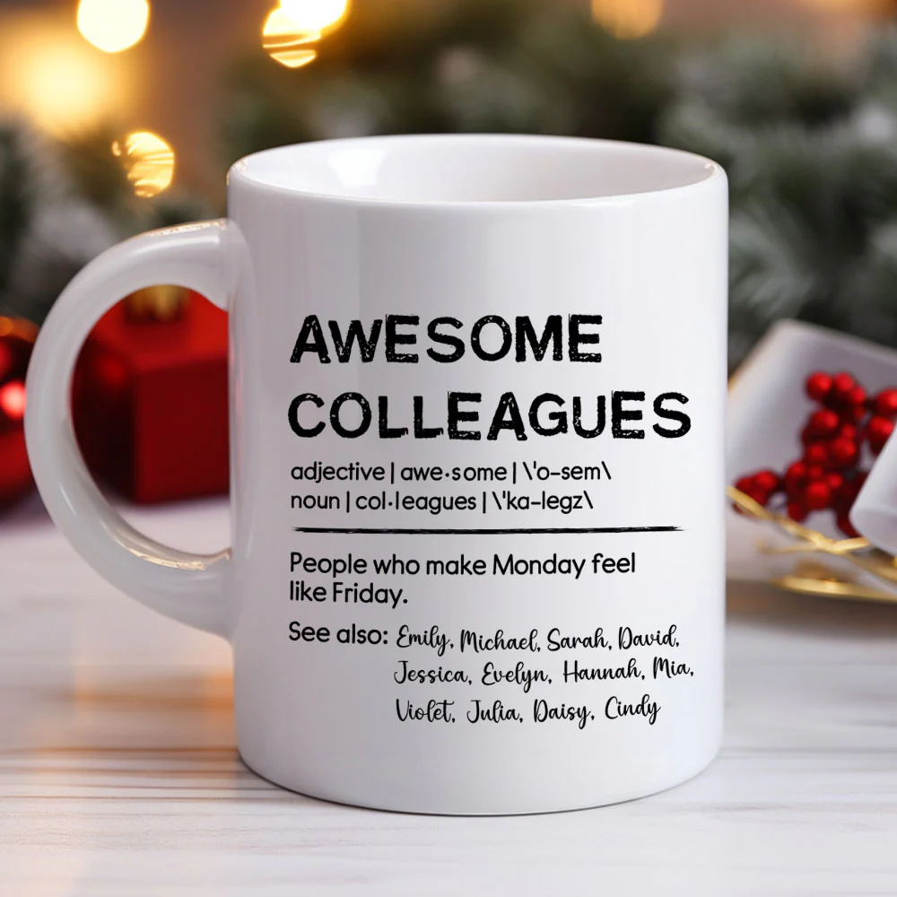 Awesome Colleague - Personalized Custom Coffee Mug - Image 5