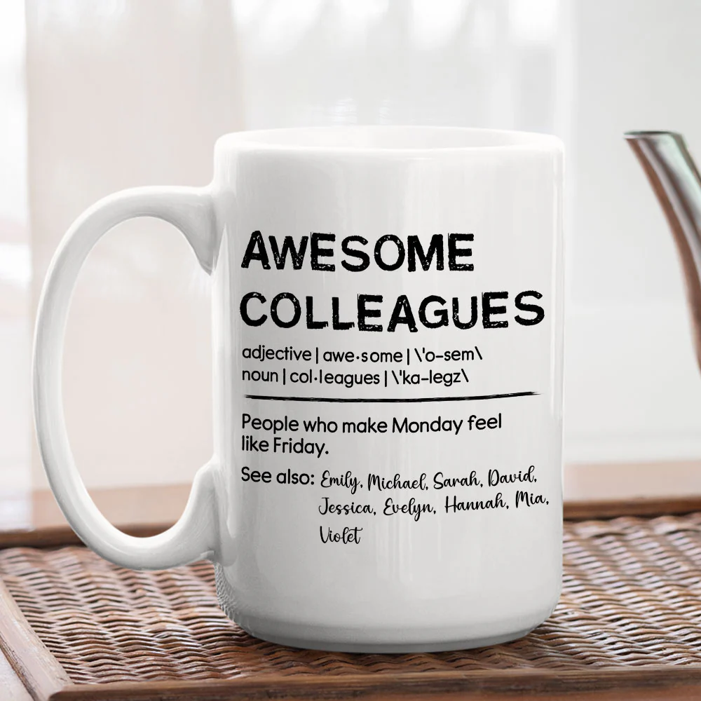 Awesome Colleague - Personalized Custom Coffee Mug - Image 6