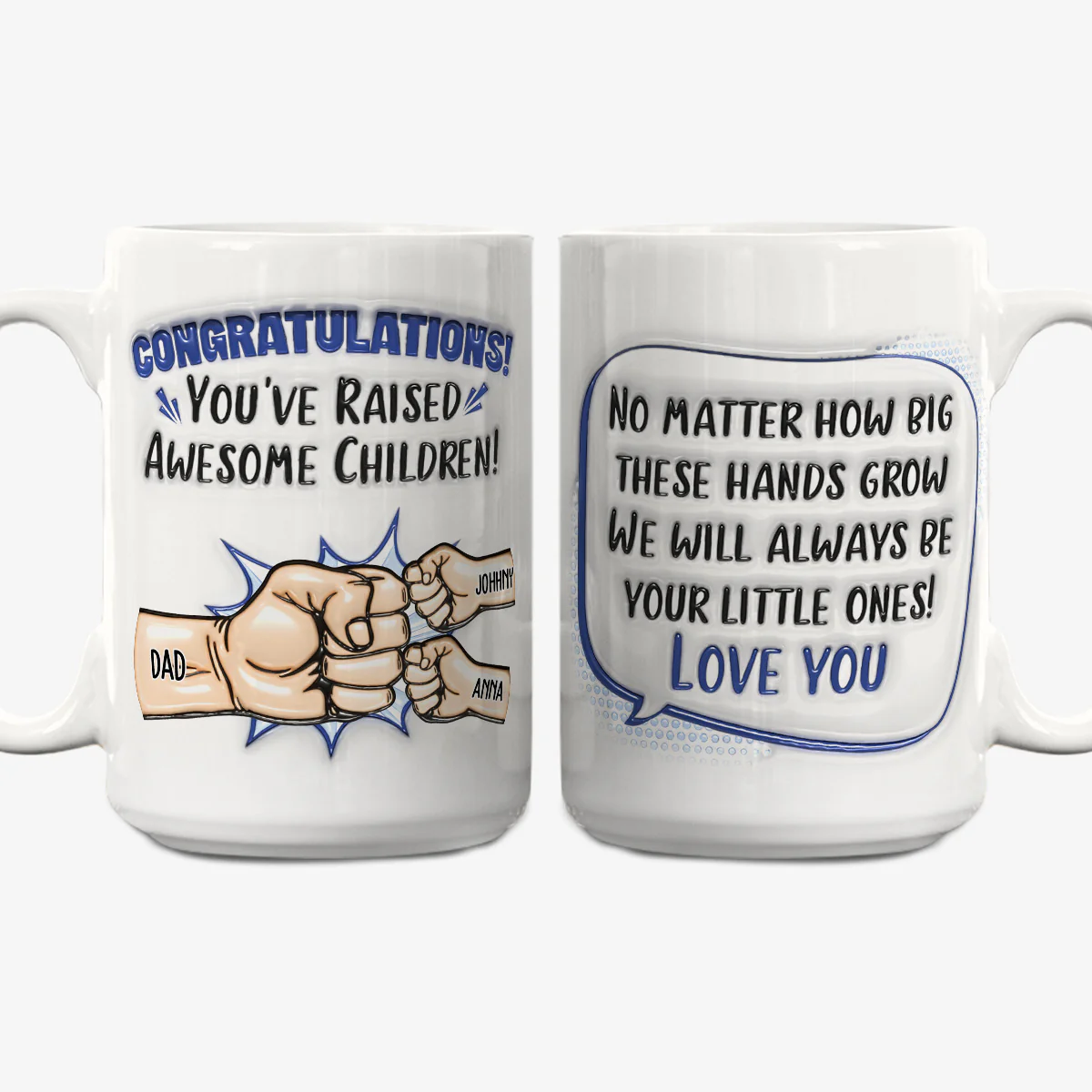 Awesome Dad - Personalized Custom 3D Inflated Effect Mug - Image 2
