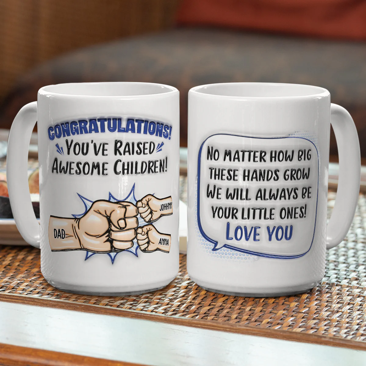 Awesome Dad - Personalized Custom 3D Inflated Effect Mug - Image 6