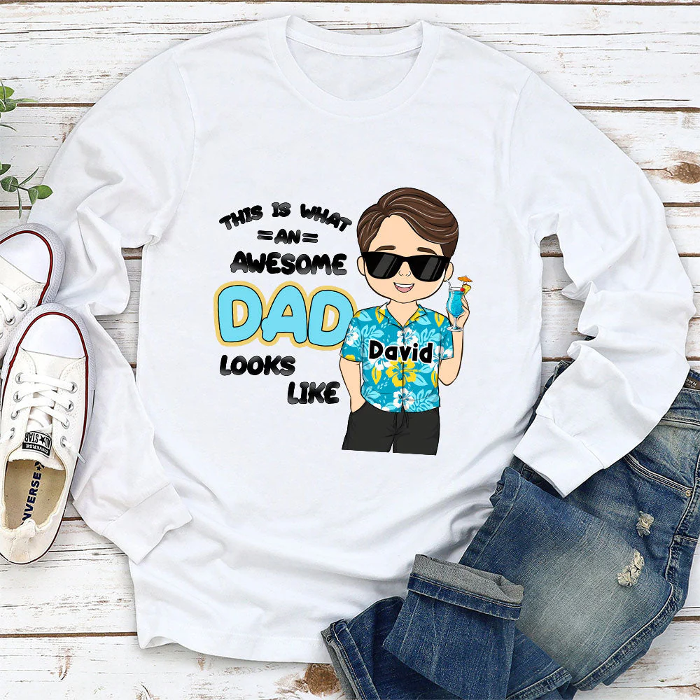 Awesome Dad - Personalized Custom Shirt - Image 2