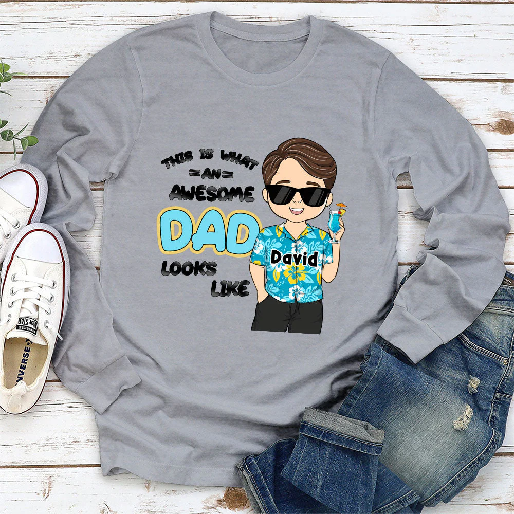 Awesome Dad - Personalized Custom Shirt - Image 3