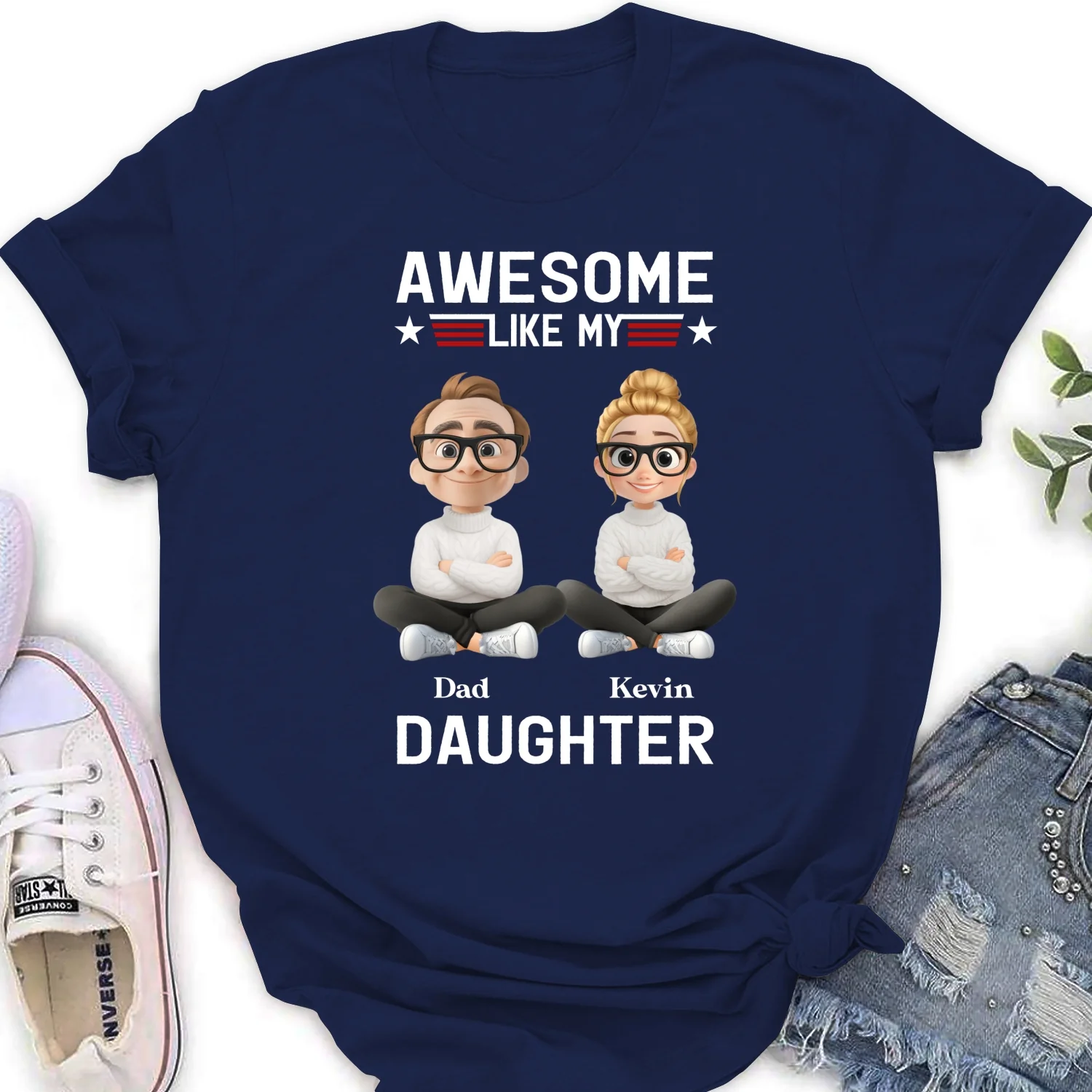 Awesome Like My Daughter 2 - Personalized Custom Shirt - Image 18