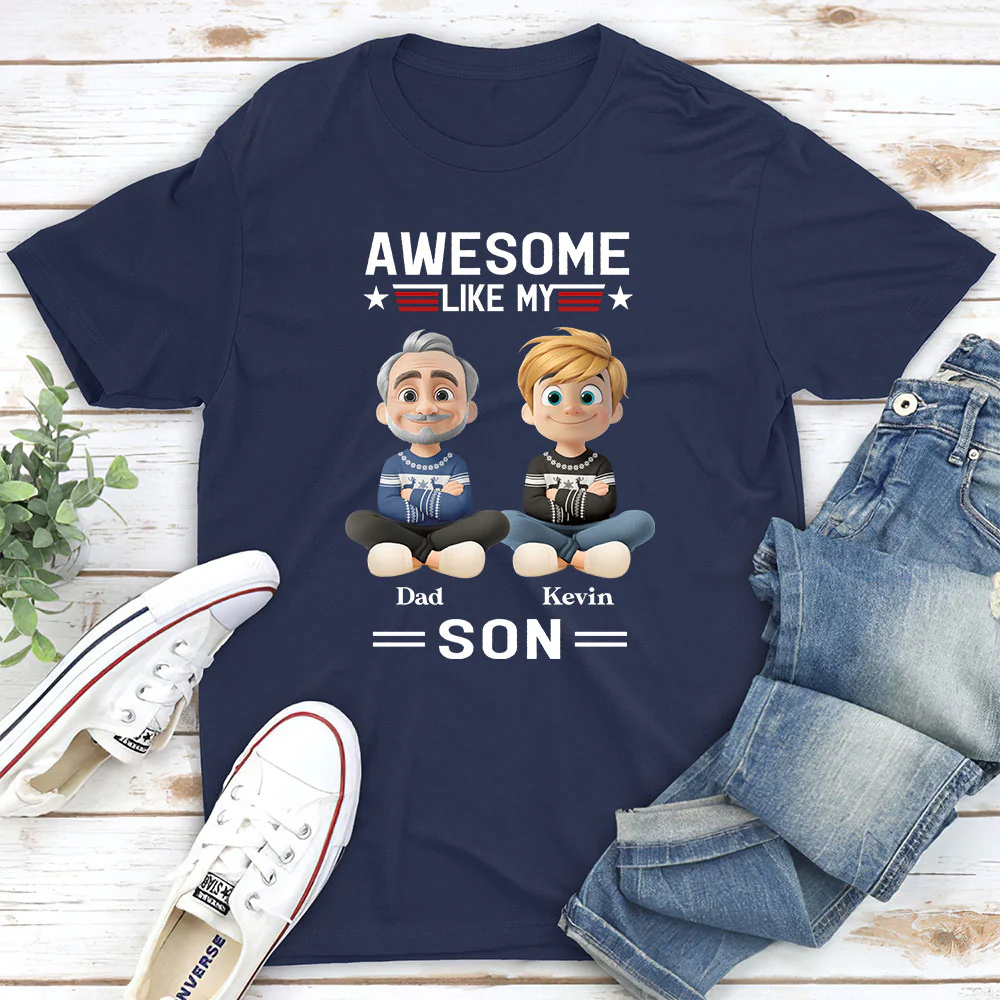 Awesome Like My Daughter 2 - Personalized Custom Shirt - Image 2