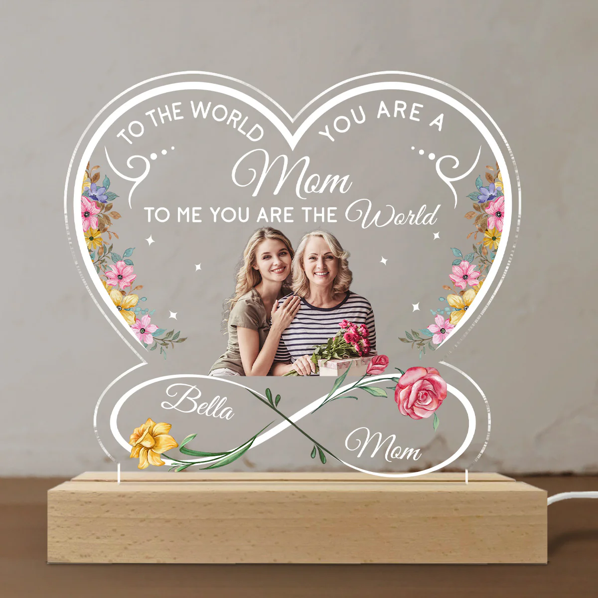 Awesome Mom - Personalized Custom LED Light - Image 2