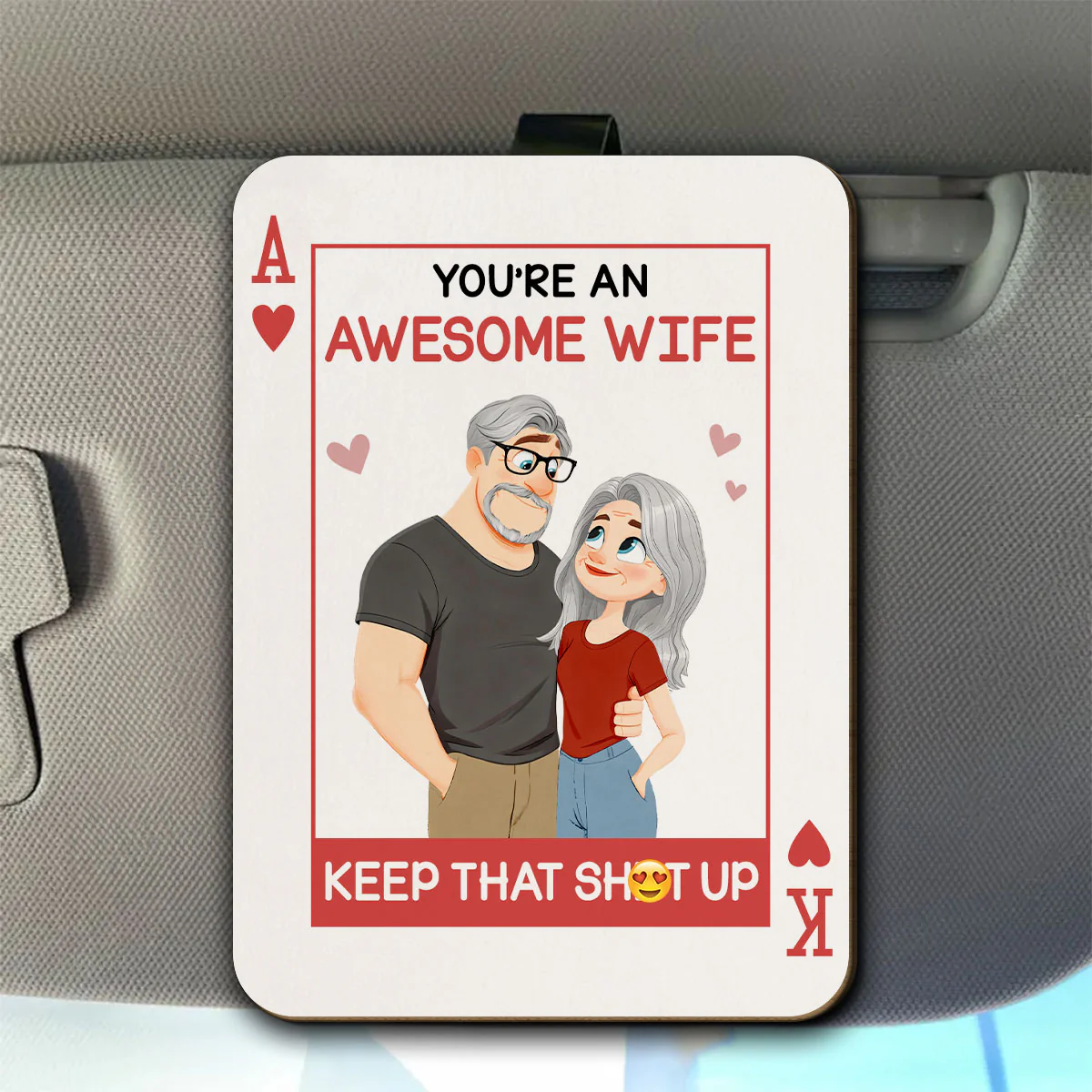 Awesome Wife - Personalized Custom Car Visor Clip