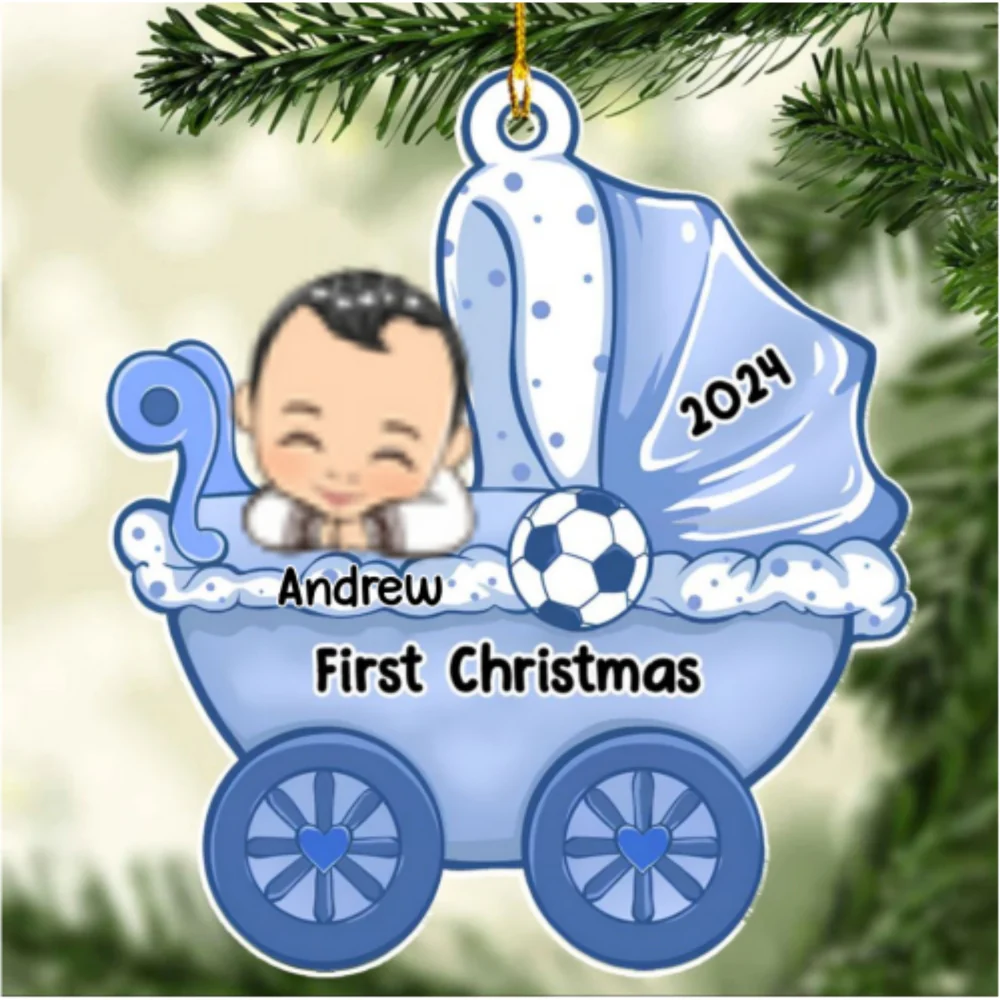 Baby Carriage - Personalized Custom Acrylic Ornament - Image 4