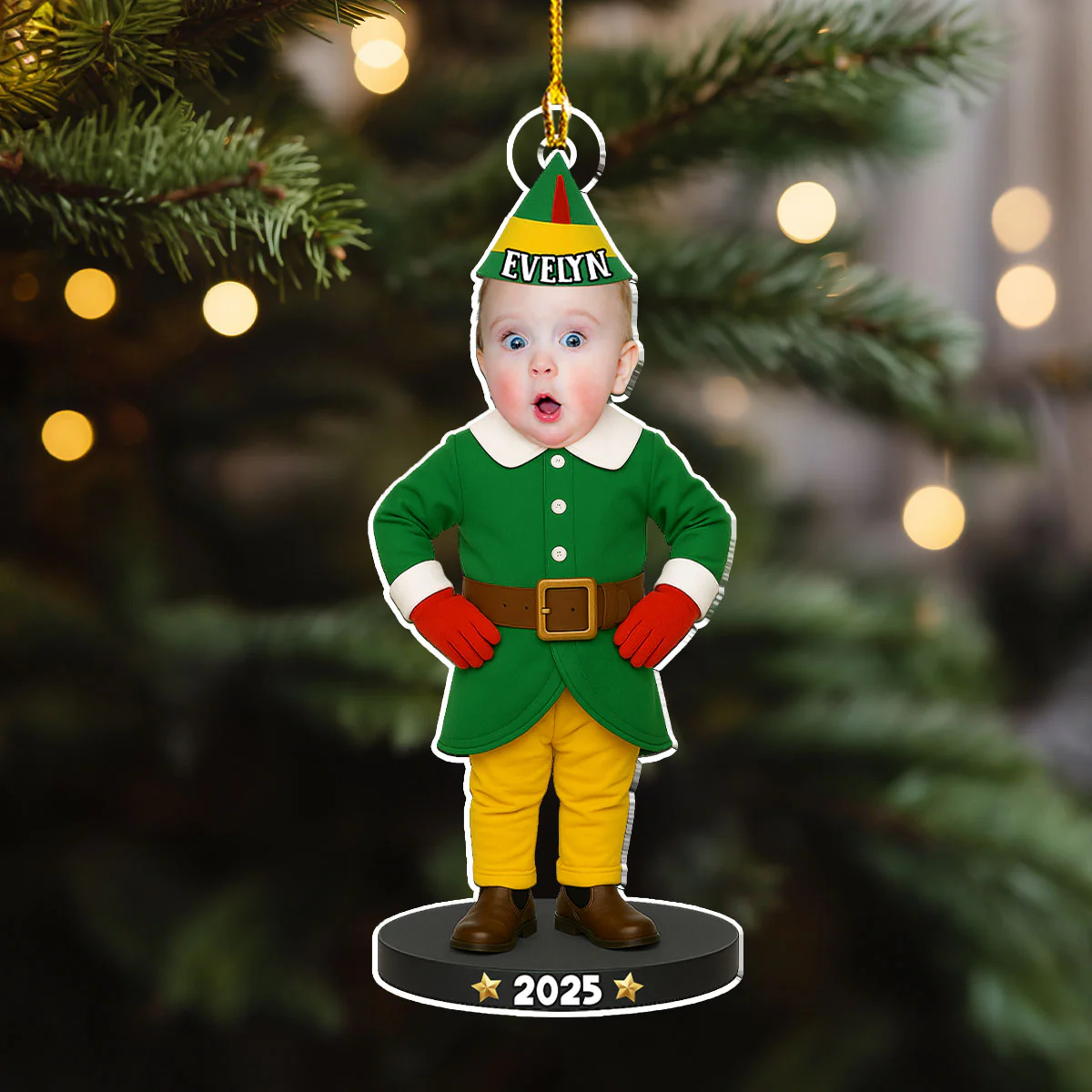 Baby Christmas - Personalized Custom Acrylic Ornament - Image 3