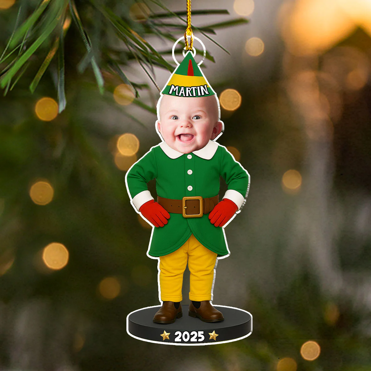 Baby Christmas - Personalized Custom Acrylic Ornament - Image 5