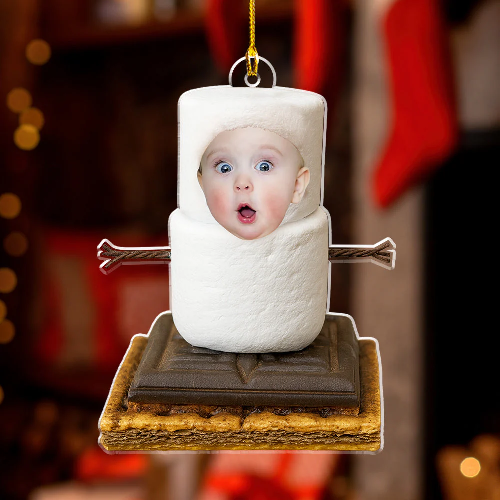 Sweet Smore Snow First Christmas - Personalized Custom Acrylic Ornament - Image 2