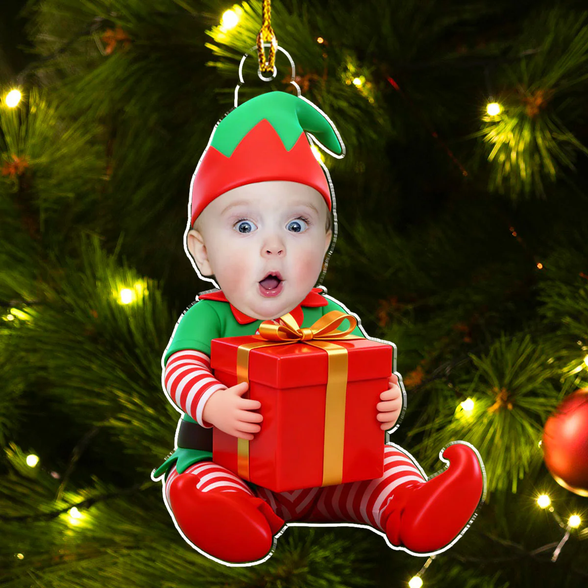 Baby Cute Christmas 2025 - Personalized Custom Acrylic Ornament