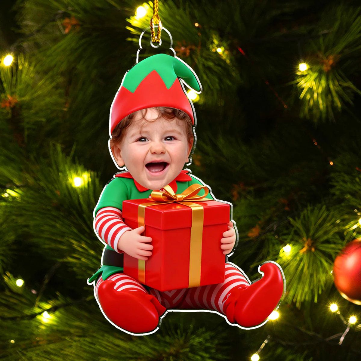 Baby Cute Christmas 2025 - Personalized Custom Acrylic Ornament - Image 2