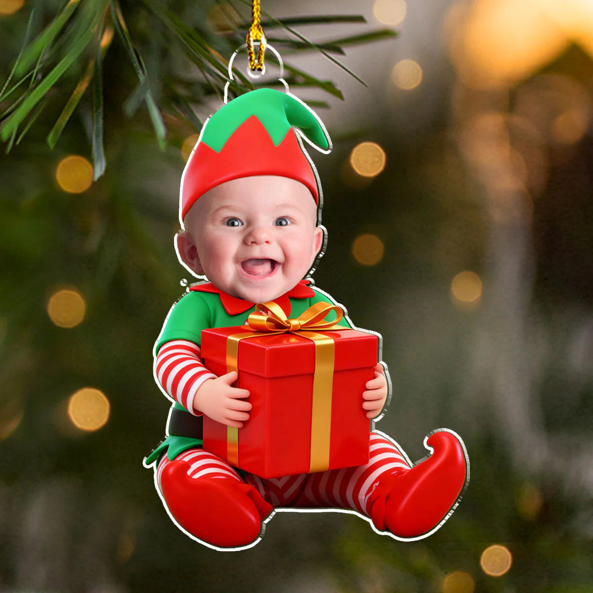 Baby Cute Christmas 2025 - Personalized Custom Acrylic Ornament - Image 3