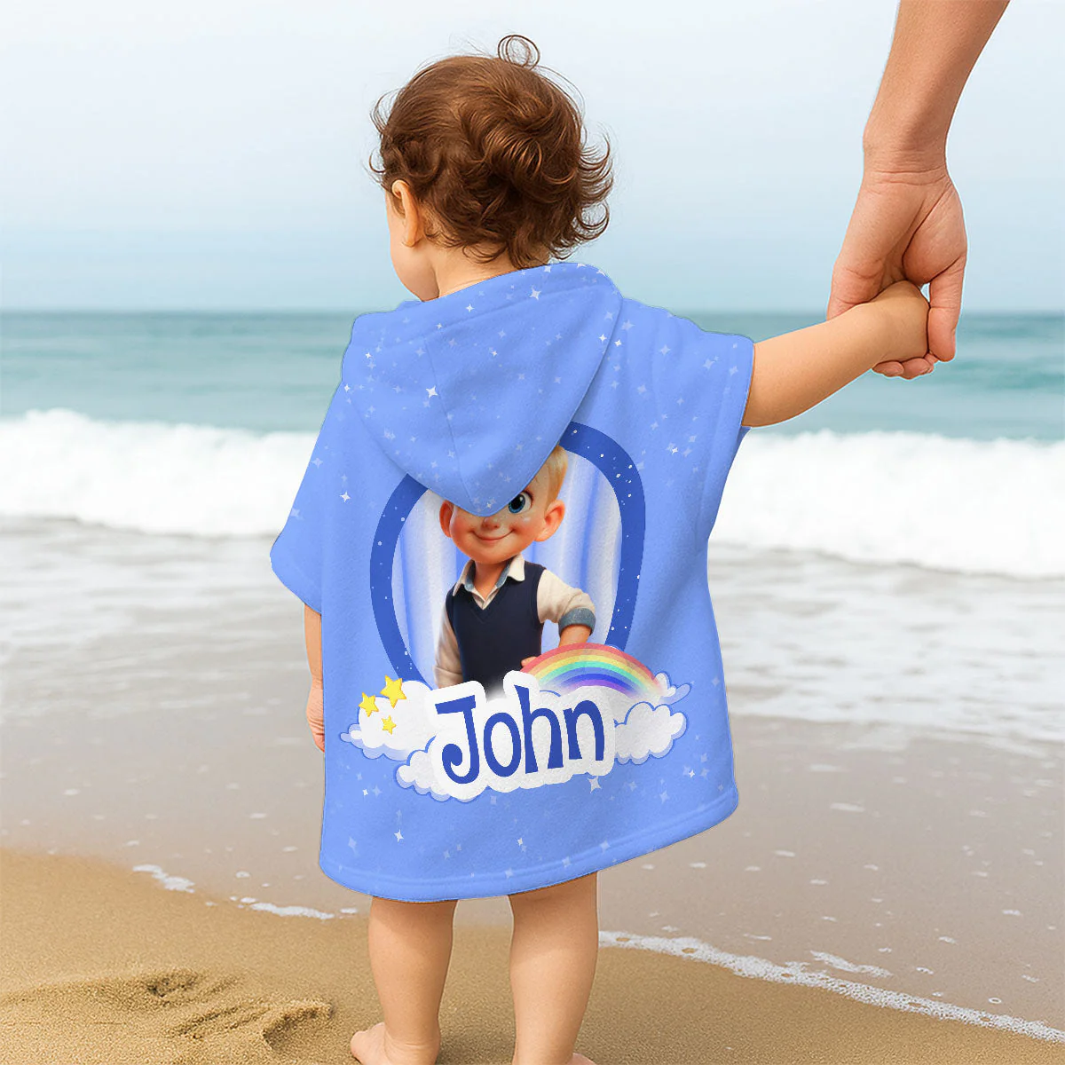 Sparkle Like A Star - Personalized Custom Hooded Beach Towel - Image 4