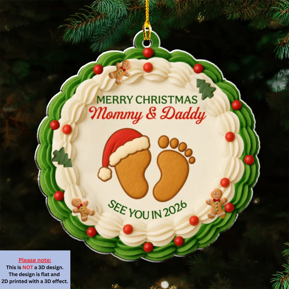 Baby Expecting See You - Personalized Custom Acrylic Ornament - Image 7