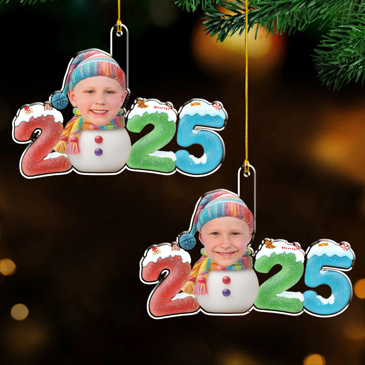 Baby First Christmas 2025 - Personalized Custom Acrylic Ornament - Image 2