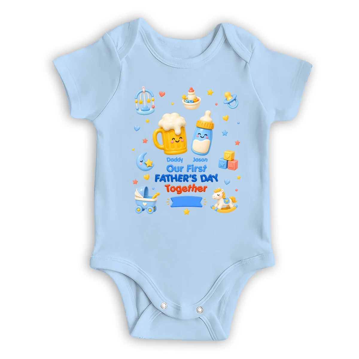 Baby First Time - Personalized Custom Baby Onesie - Image 3