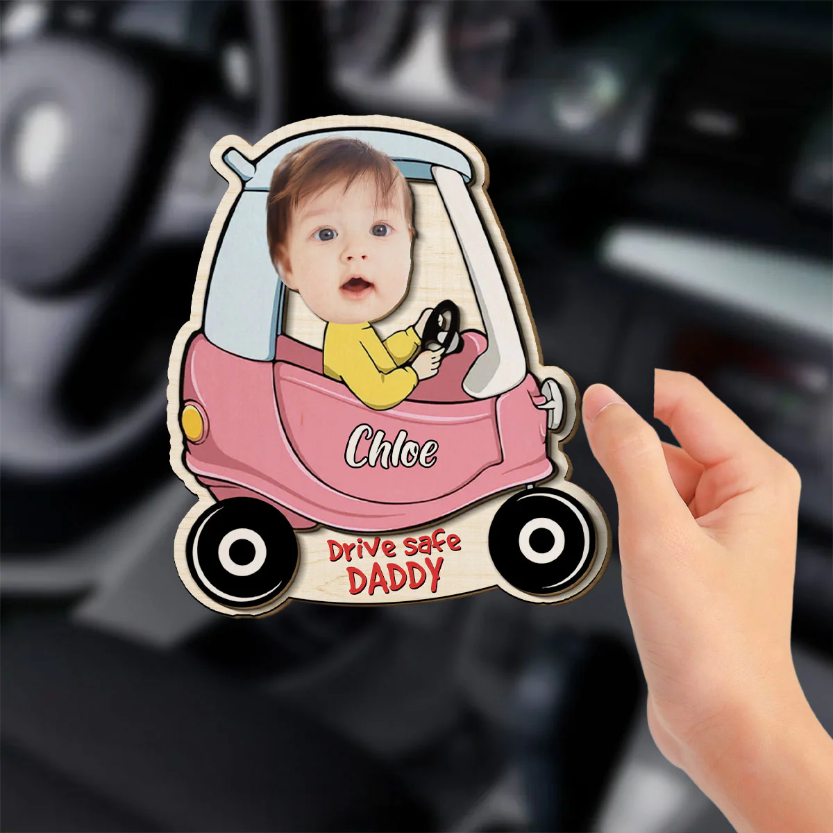 Baby In Car - Personalized Custom Car Visor Clip - Image 3