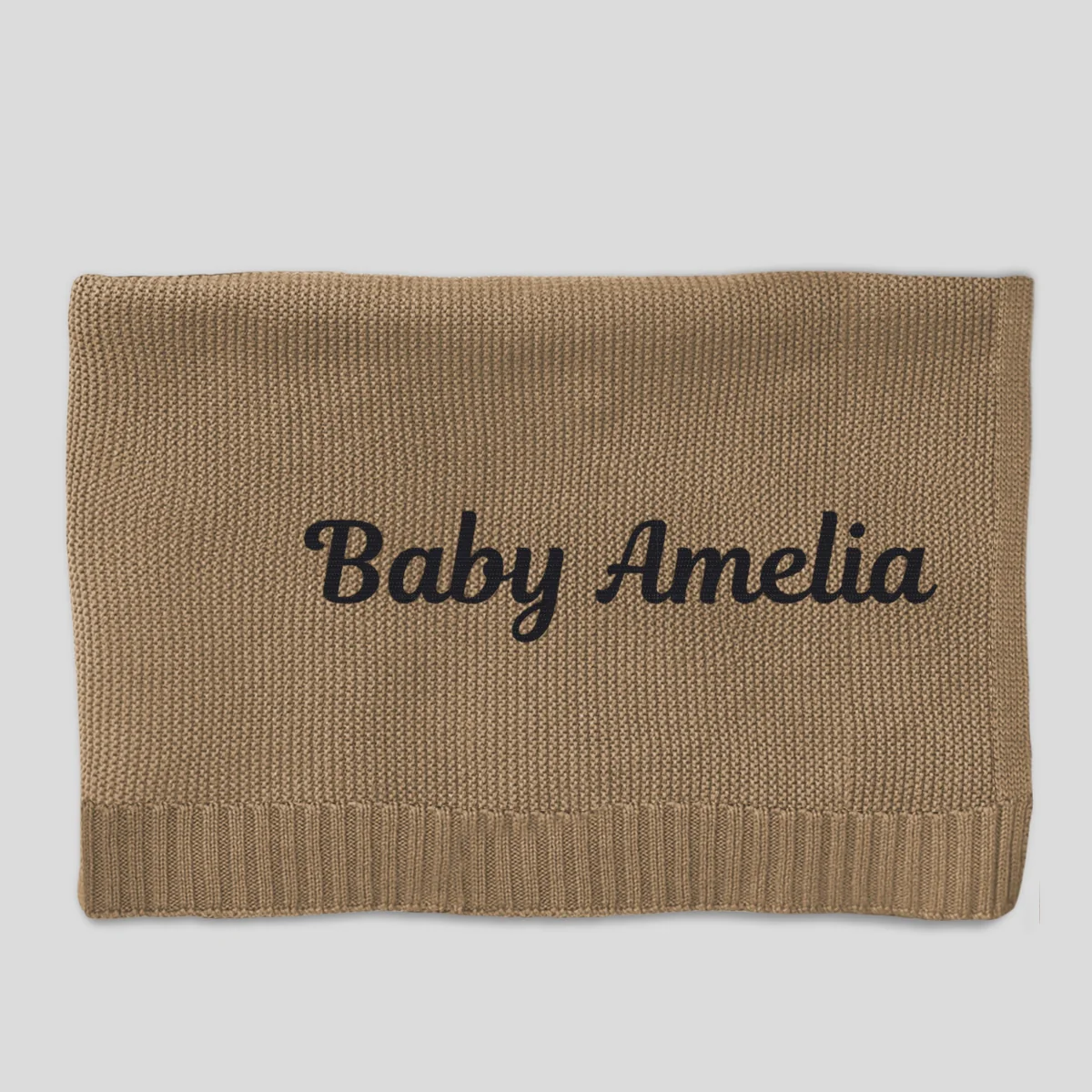 Baby Monogram - Personalized Custom Embroidered Knitted Baby Blanket - Image 7