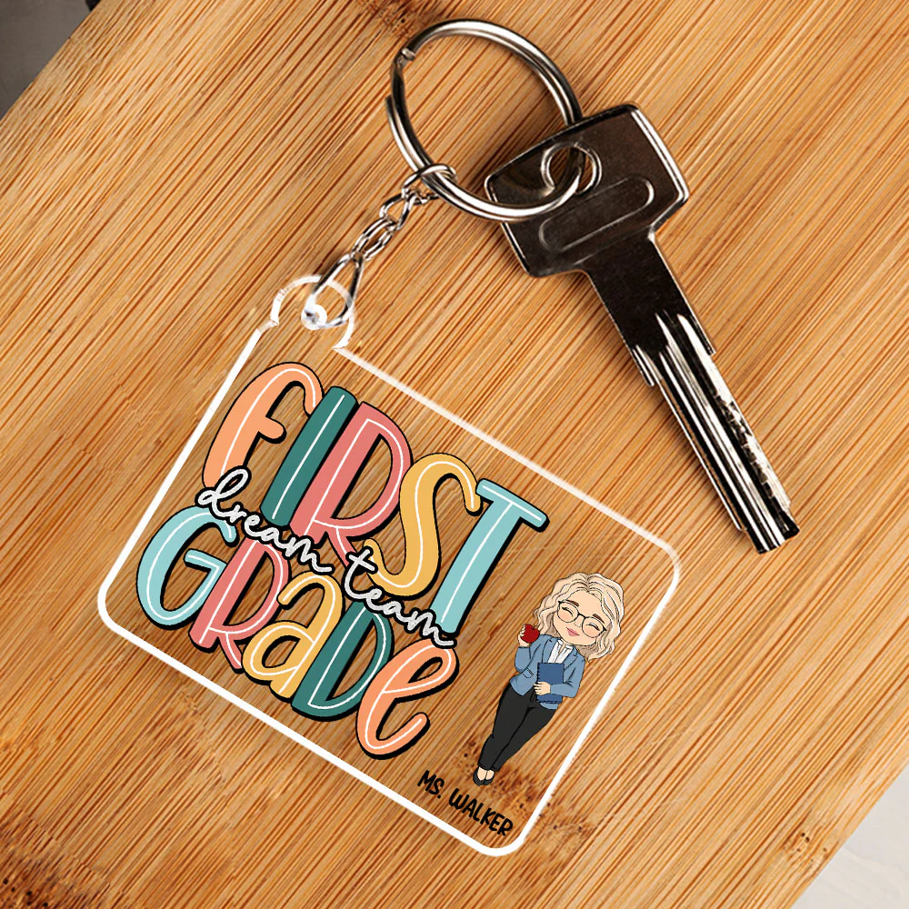 Back To School - Personalized Custom Acrylic Keychain - Image 2