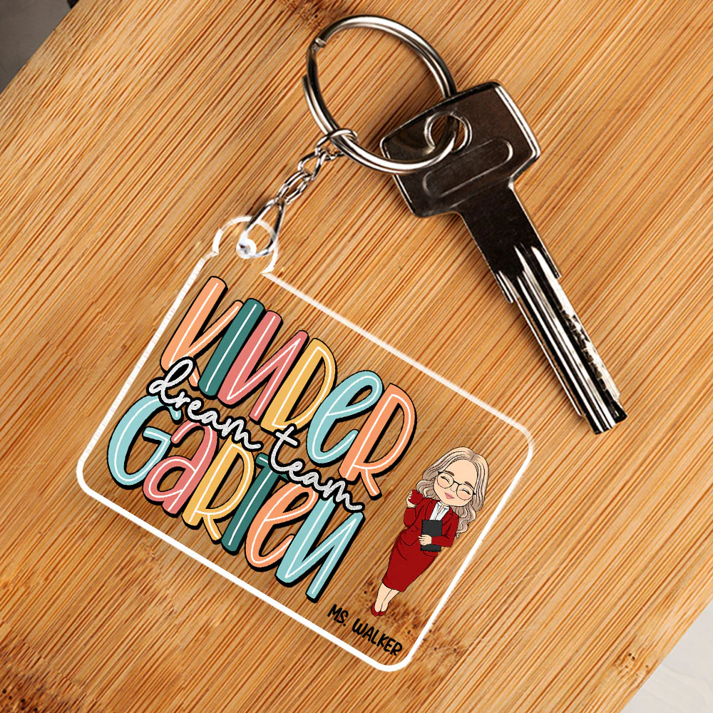 Back To School - Personalized Custom Acrylic Keychain - Image 5