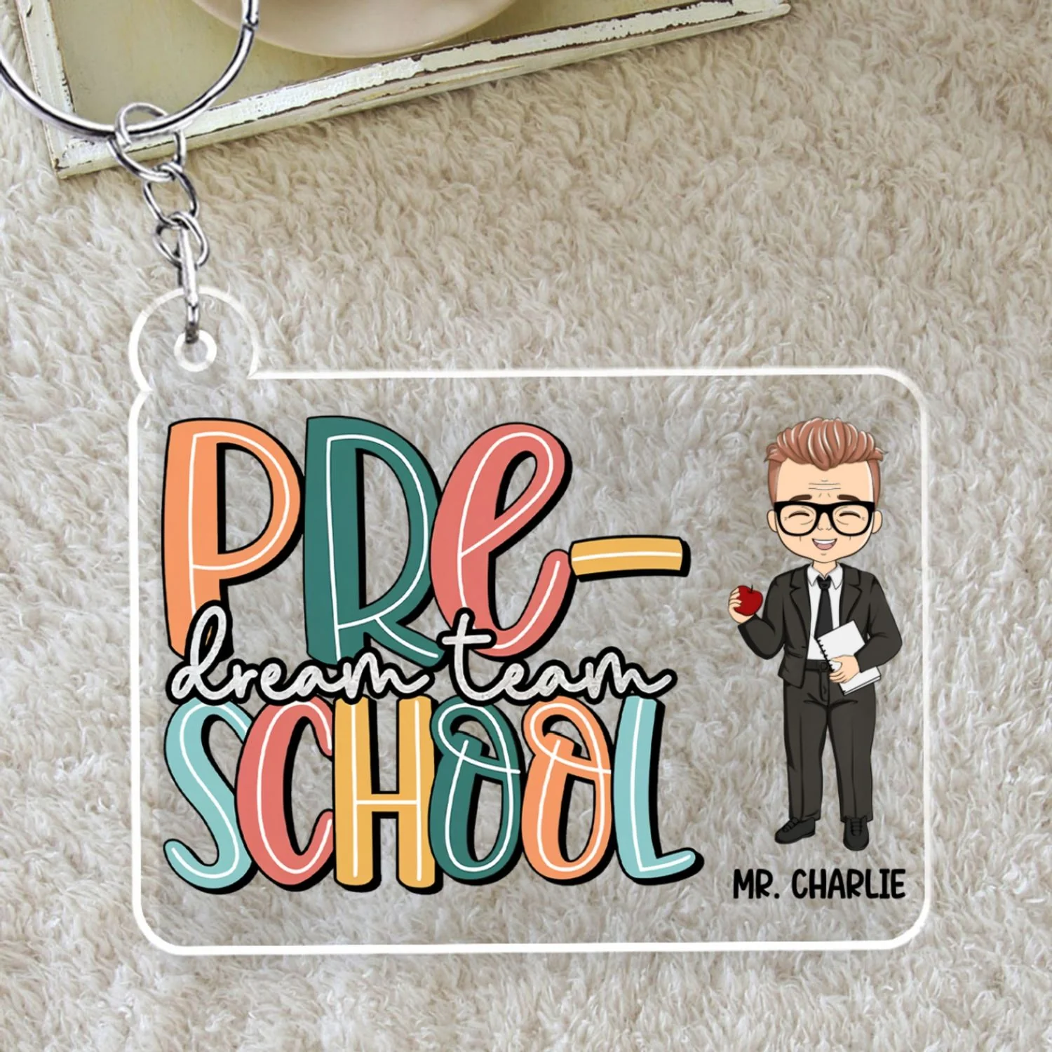 Back To School - Personalized Custom Acrylic Keychain - Image 6