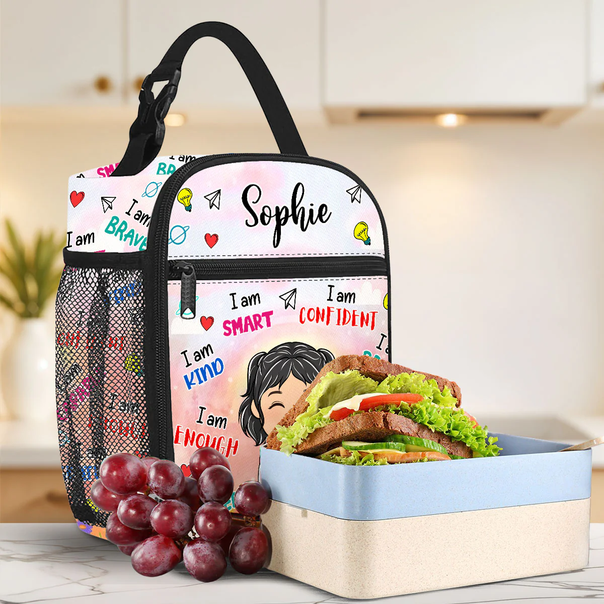 Back To School - Personalized Custom Insulated Lunch Bag - Image 2