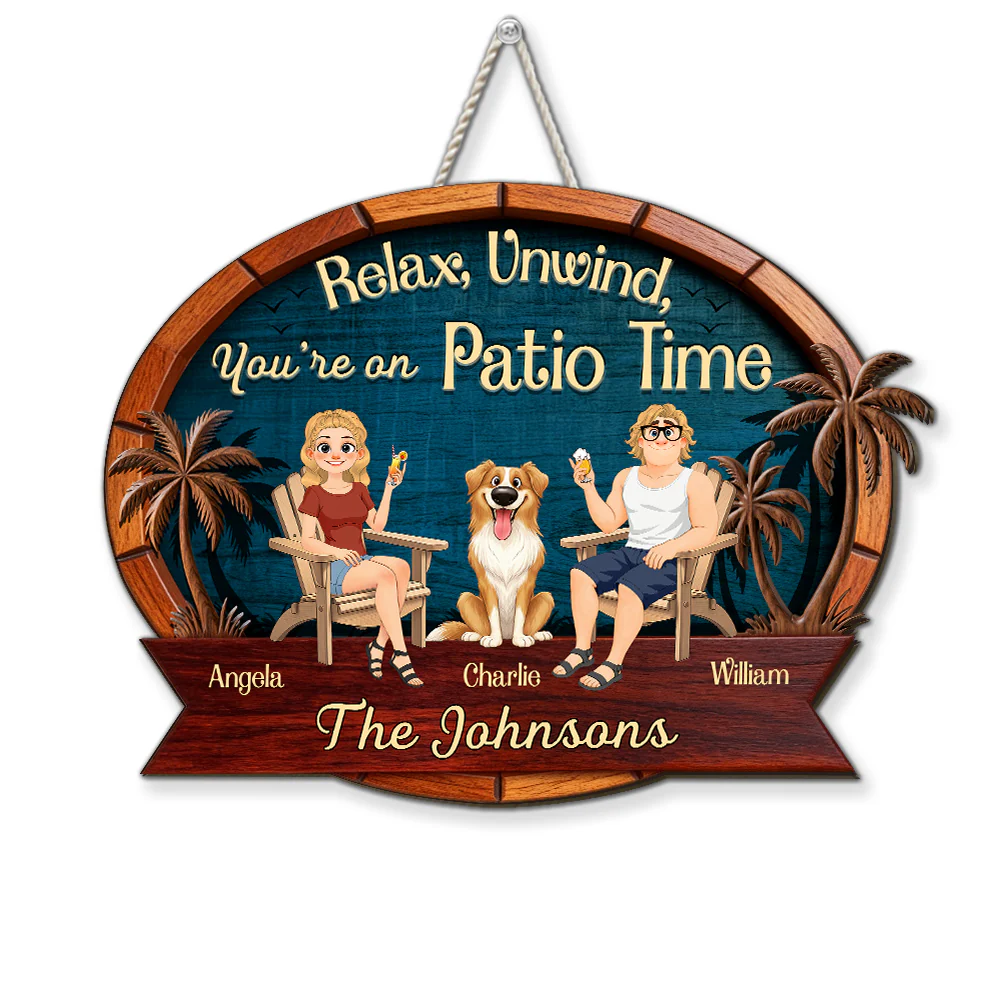 Backyard Vibes All Day - Personalized Custom Wood Sign