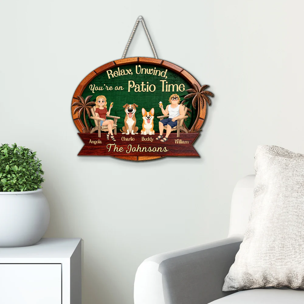Backyard Vibes All Day - Personalized Custom Wood Sign - Image 3