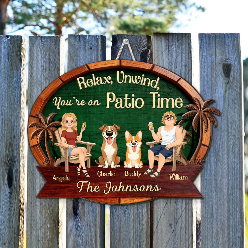 Backyard Vibes All Day - Personalized Custom Wood Sign - Image 4