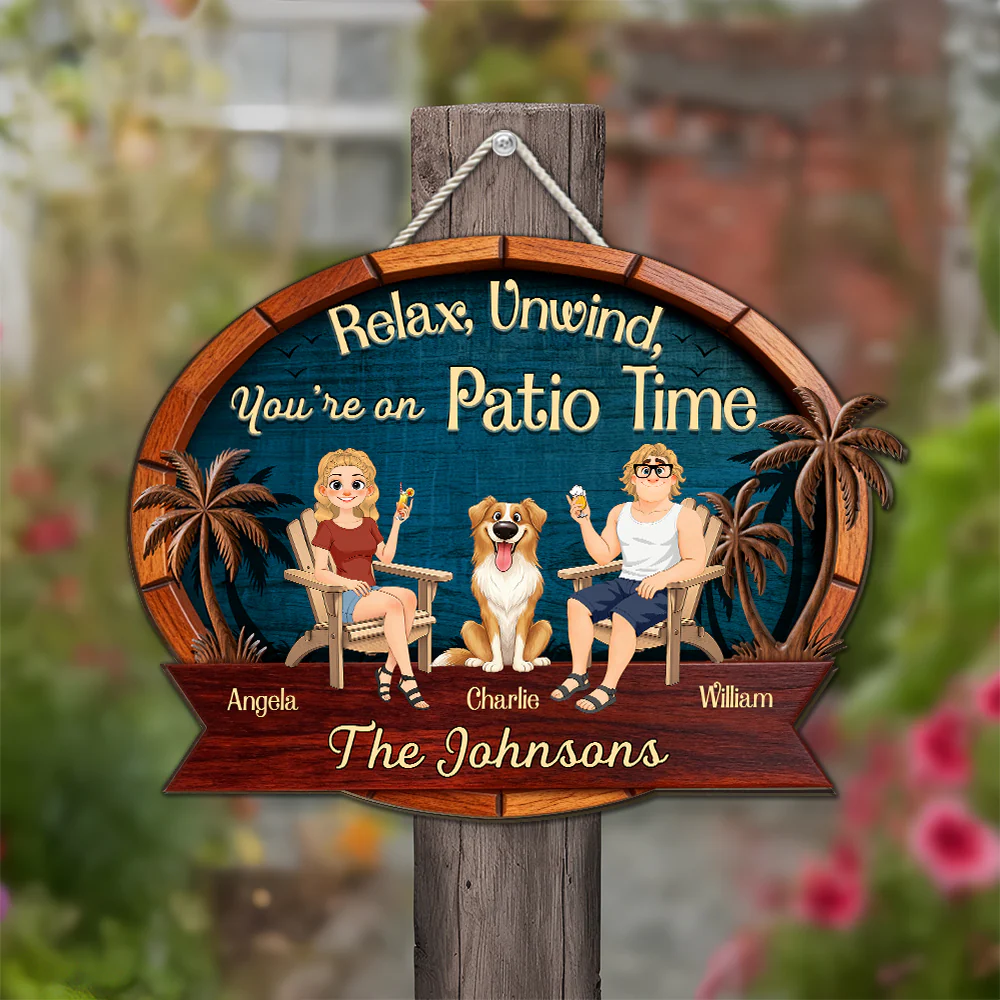 Backyard Vibes All Day - Personalized Custom Wood Sign - Image 5
