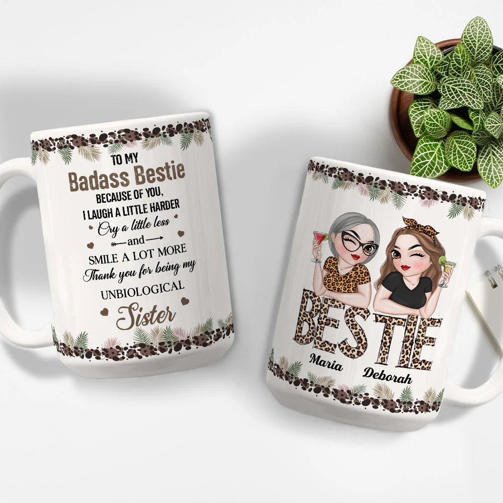 Badass Bestie - Personalized Custom Coffee Mug - Image 6