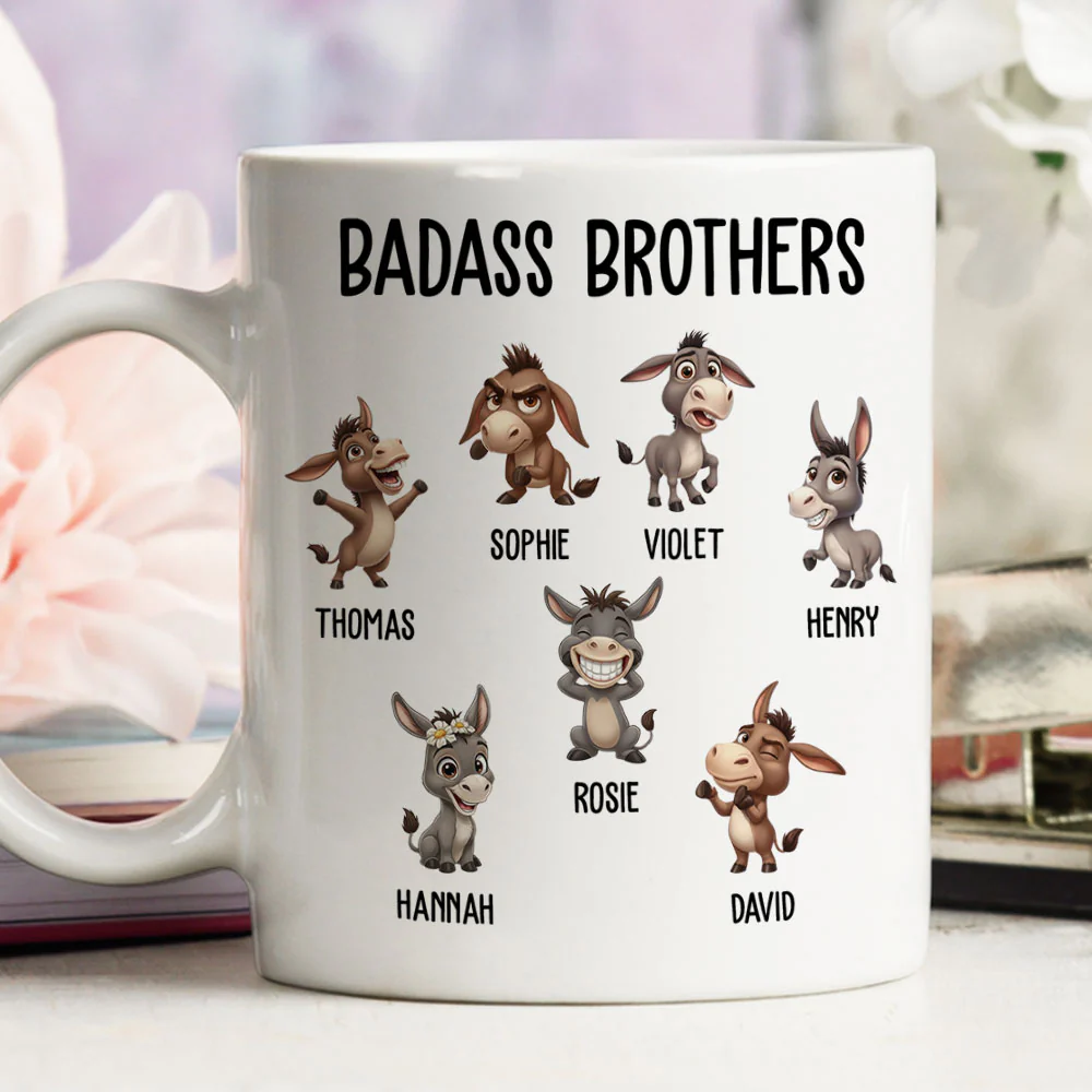 Badass Friends - Personalized Custom Coffee Mug - Image 2
