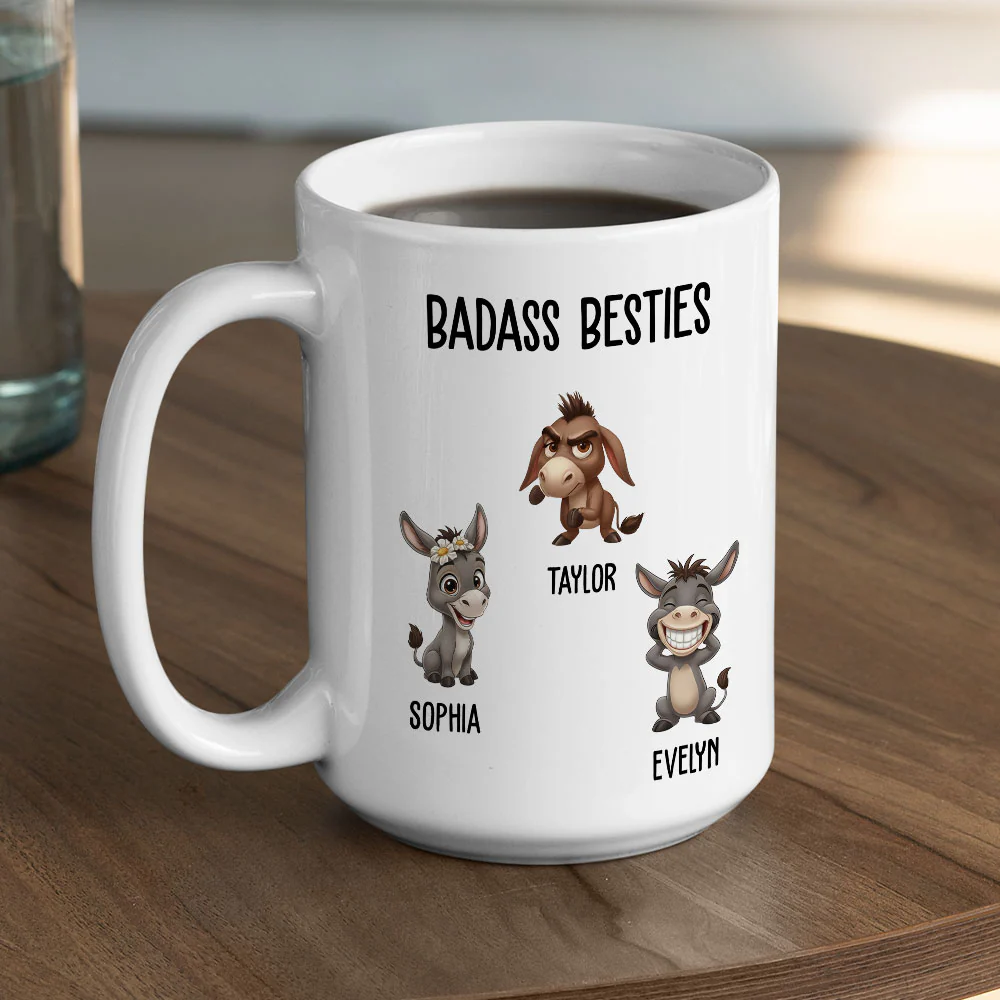 Badass Friends - Personalized Custom Coffee Mug - Image 4