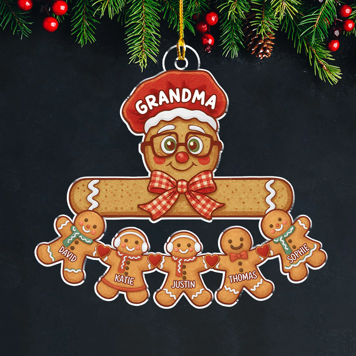 Baked With Love - Personalized Custom Acrylic Ornament  - Image 3