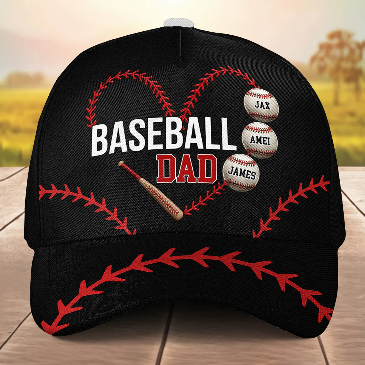 Baseball Dad Grandpa - Personalized Custom Classic Cap