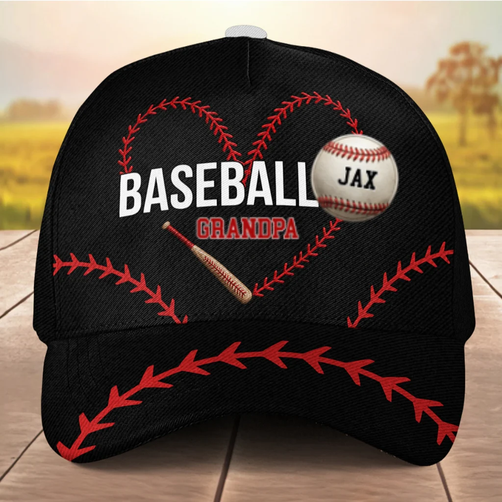 Baseball Dad Grandpa - Personalized Custom Classic Cap - Image 7