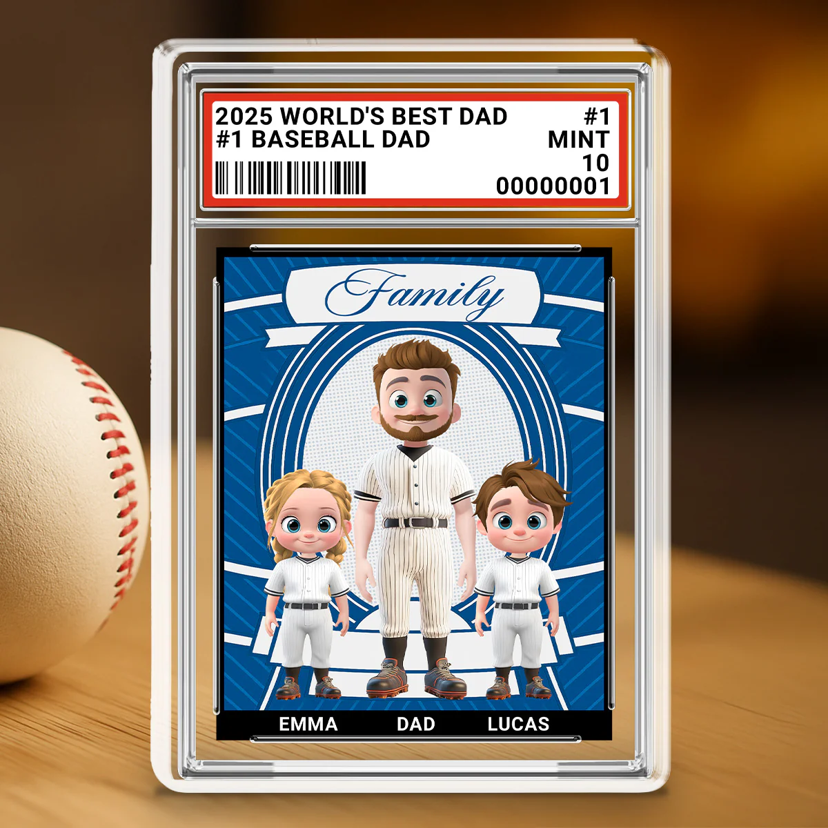 Baseball Dad - Personalized Custom Acrylic Plaque - Image 2