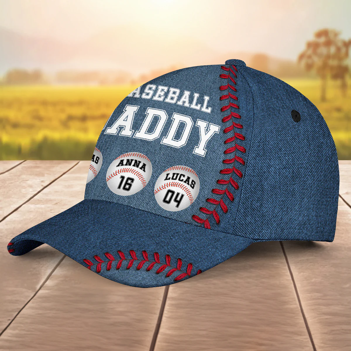 Baseball Dad - Personalized Custom Classic Cap - Image 4