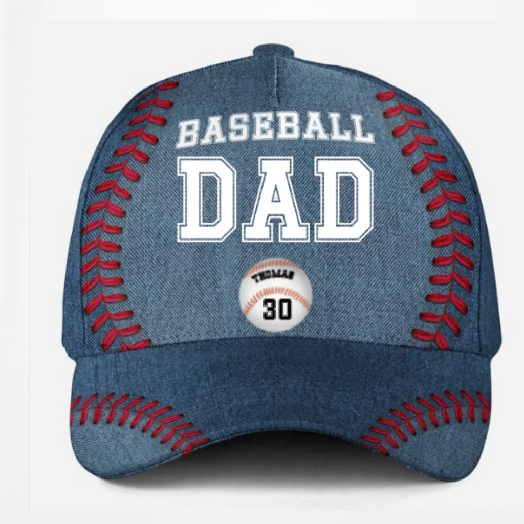 Baseball Dad - Personalized Custom Classic Cap - Image 7