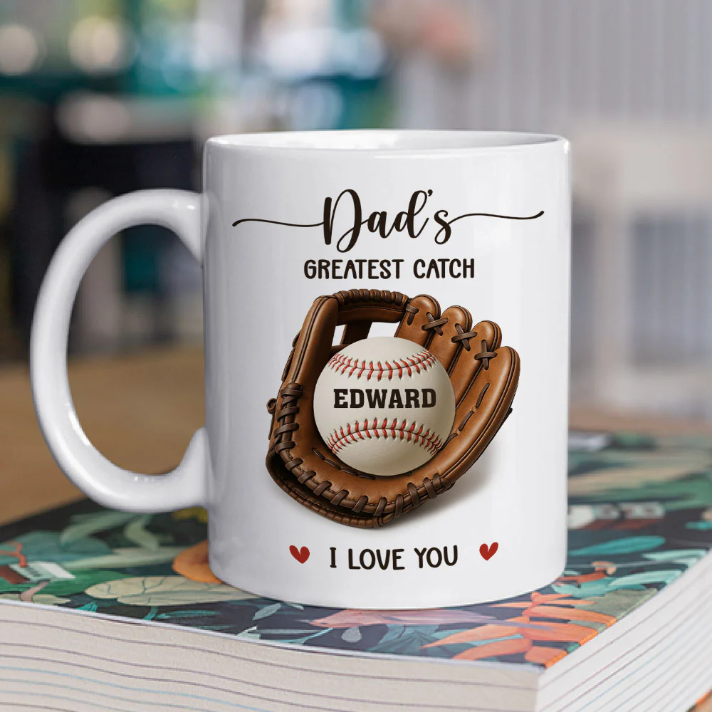 Baseball Dad - Personalized Custom Coffee Mug - Image 2