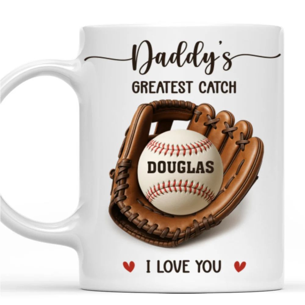 Baseball Dad - Personalized Custom Coffee Mug - Image 7