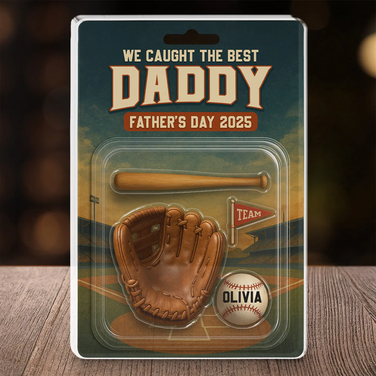 Baseball Daddy - Personalized Custom Acrylic Plaque - Image 2