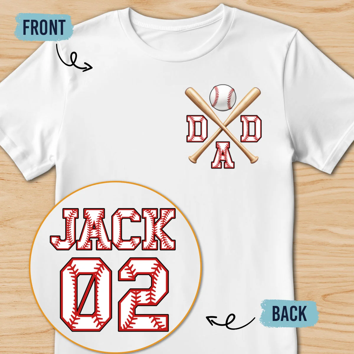 Baseball Days With Dad - Personalized Custom Shirt - Image 7